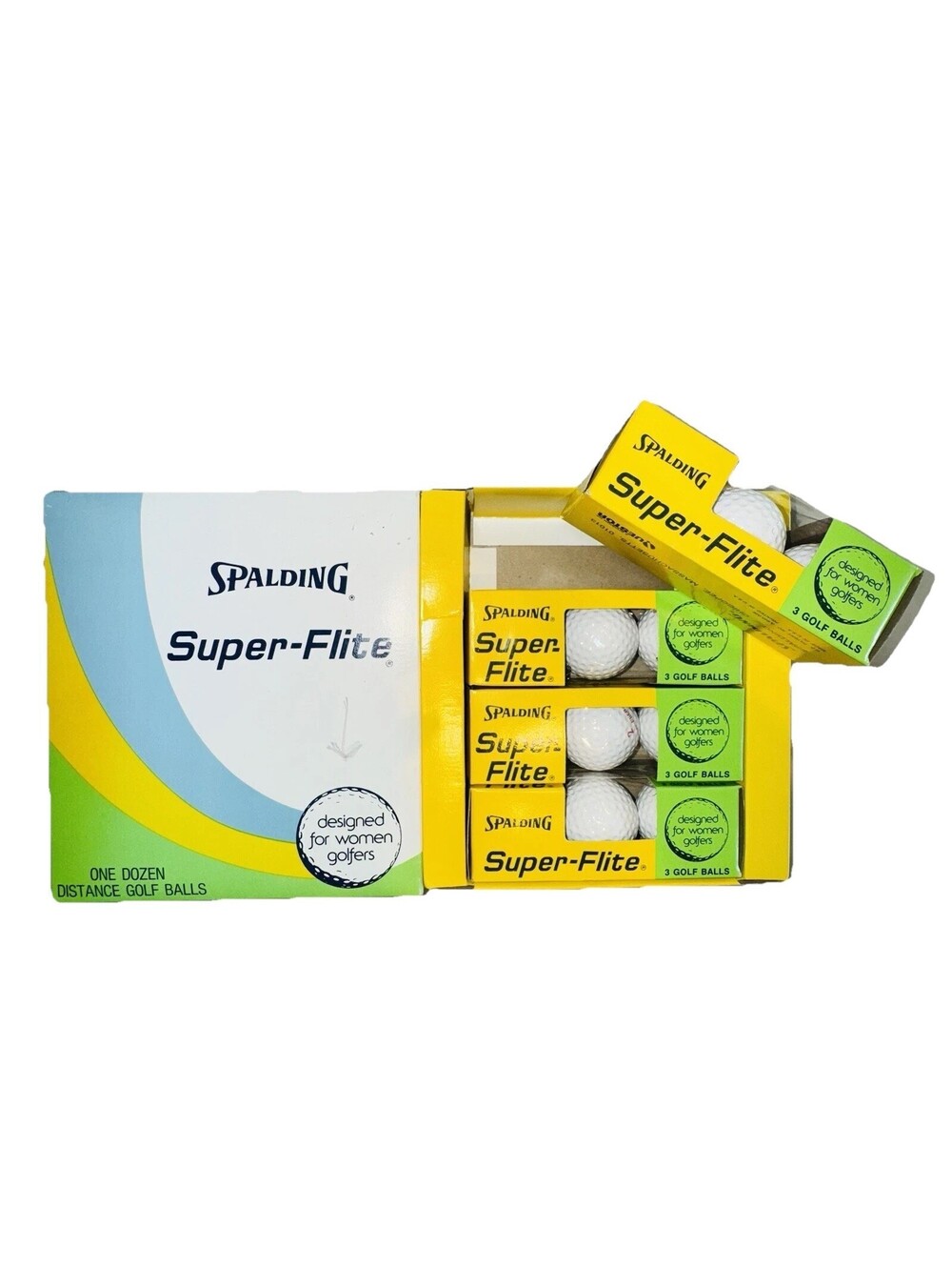 Spaulding Super-Flite Women's Distance Golf Balls 12 NEW Vintage